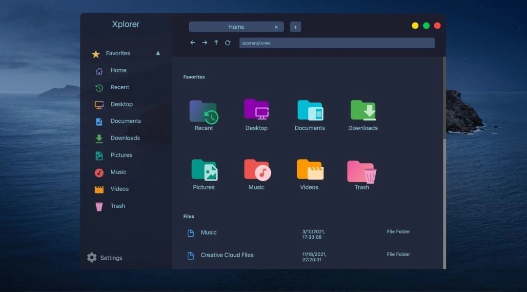 Xplorer dark on macOS